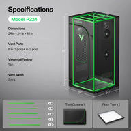 VIVOSUN P224 grow tent: 24