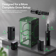 VIVOSUN grow tent system: tent, inline fan, humidifier, dehumidifier, A/C unit, heater.