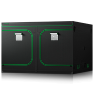Vivosun 10x10x6.8ft grow tent with two large front doors, observation windows and multiple vents.