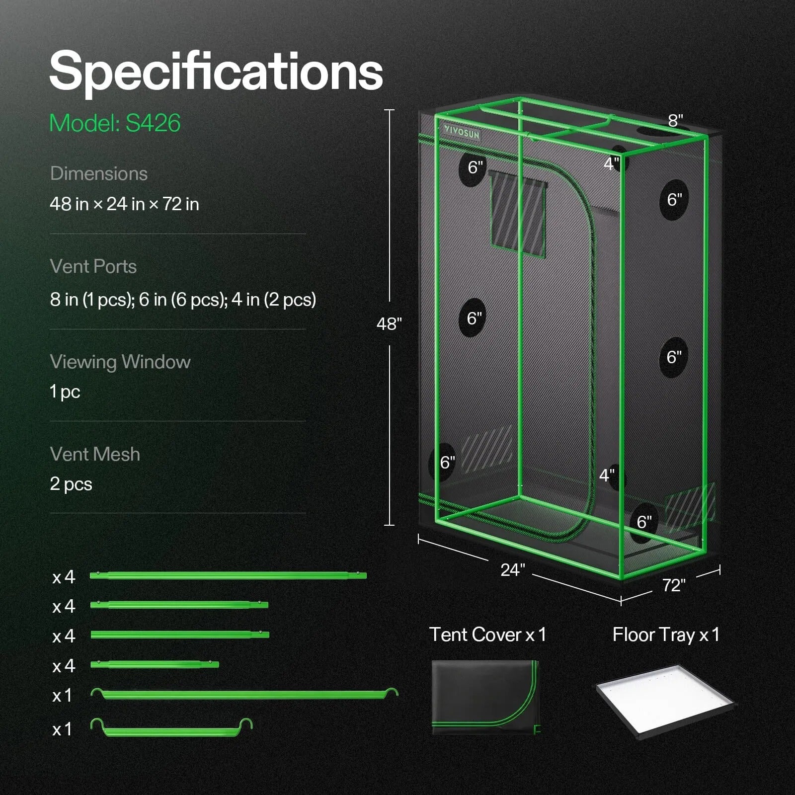VIVOSUN S336 Compact Grow Tent