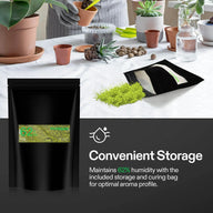 Vivosun Harvest Kit: Black pouch with green powder & text, 