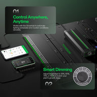 Vivosun LumaLight 400W LED grow light system. Features remote control via app, physical controller, and smart dimming dial.