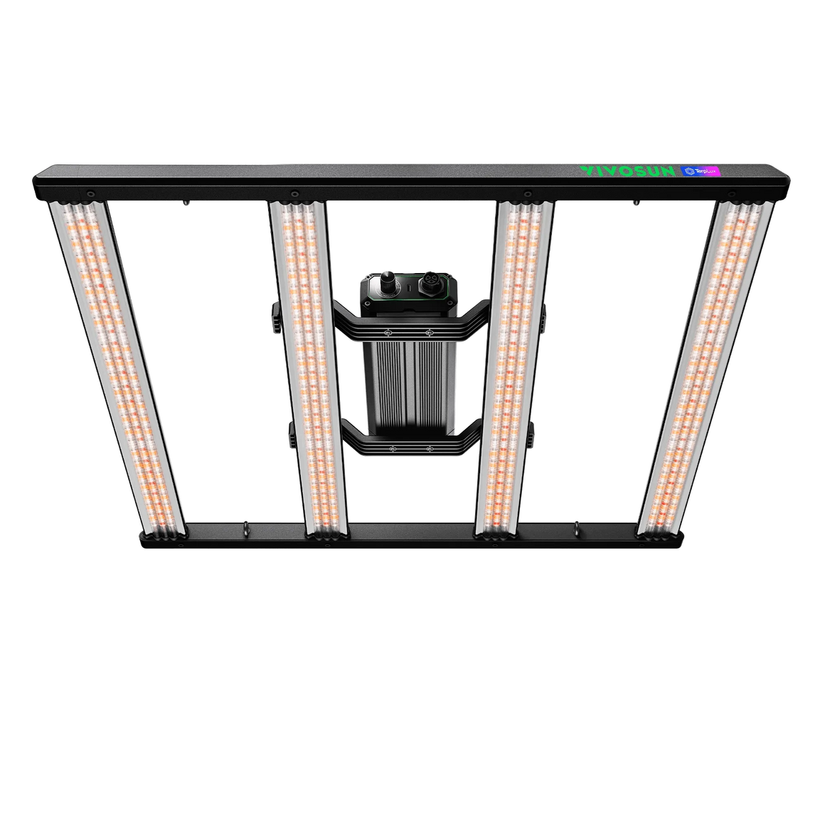 VIVOSUN Lumalight 320W LED grow light with four angled bars and central driver.