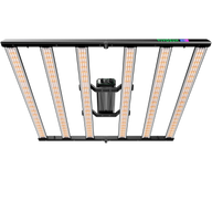 VIVOSUN Lumalight 500W LED grow light with six illuminated bars and central ballast.