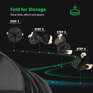 Vivosun mesh drying rack folding steps 1-4.