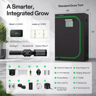VIVOSUN 4x2 ft smart grow tent kit with GrowHub, LumaLight, carbon filter, and accessories.