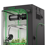 VIVOSUN 3x3 Smart Grow Tent Kit Pro with LED light, fan, and inline fan.