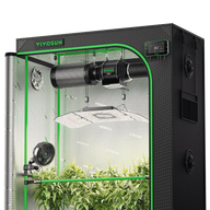 Vivosun Smart Grow Tent with LED light, fan, and filter.