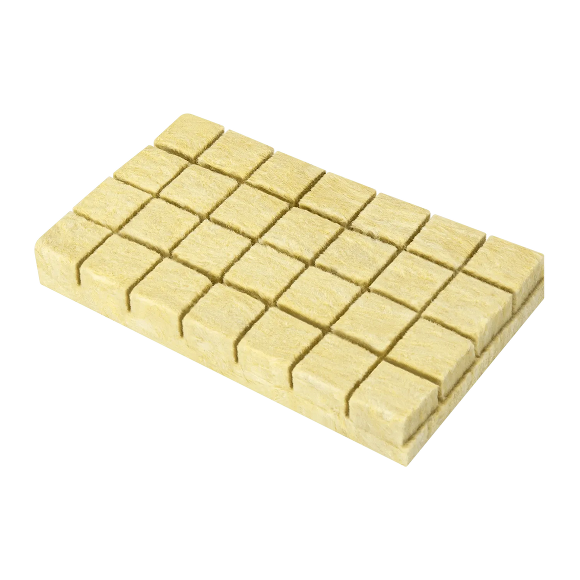 Vivosun 1.6" rockwool grow cubes in a rectangular slab, pre-scored for easy separation.