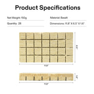 Product specifications for Vivosun rockwool grow cubes, with dimensions 11.8