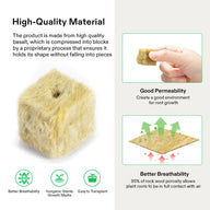 VIVOSUN rockwool cubes: High-quality basalt, good permeability, better breathability for plant roots.