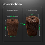 Vivosun Seed Rooter specs: Before soaking: 1.34