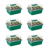 Vivosun green seed starter kit with clear lid, growing small green plants.