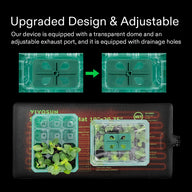Vivosun seed starter tray with humidity dome and heat mat.
