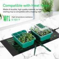 Vivosun seedling starter tray combo with heat mat, dome, and tools for plant germination.