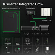 Vivosun 48x48x80 Smart Grow Tent Kit with GrowHub E42A+, Lumalight 400W LED, AeroZesh G6 fan, carbon filter.