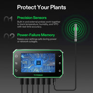 Vivosun smart controller with dual probes, features precision sensors and power failure memory for plant growth.