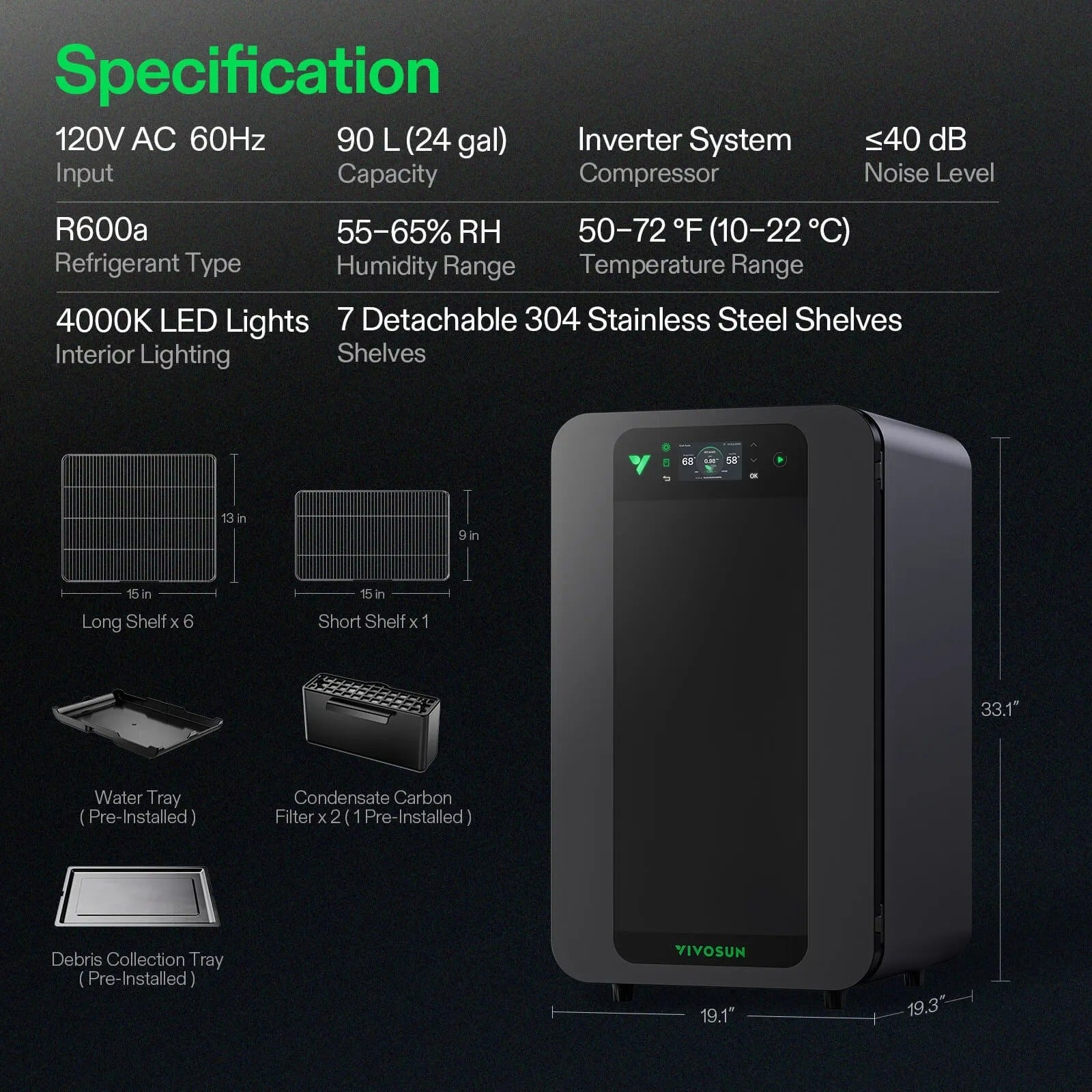 Vivosun Vcure Smart Curing Box | Temperature Humidity Control System