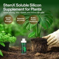 Vivosun StemX Soluble Silicon Supplement for plants: boosts strength, balances pH, builds stress resilience.