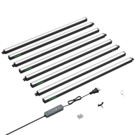 VIVOSUN T5 2FT LED grow light 8-pack with dimmer, timer, and power cord.