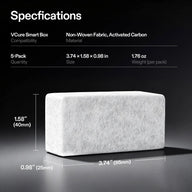 White activated carbon filter, 3.74