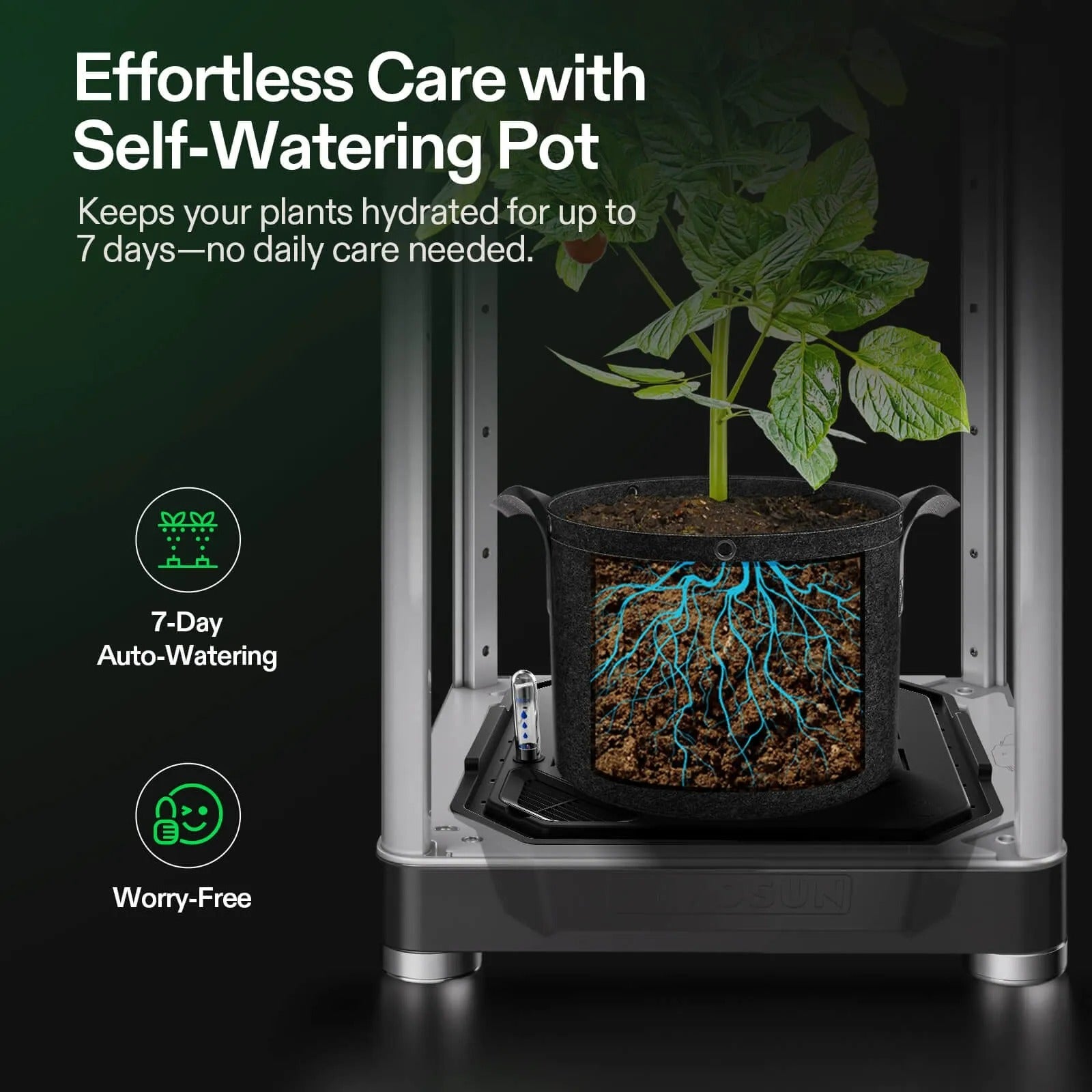 automatic hydroponic plant grow pot VIVOSUN VGrow Smart Box & DWC Kit