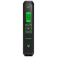 Black VIVOSUN pH meter with a green LCD screen displaying 