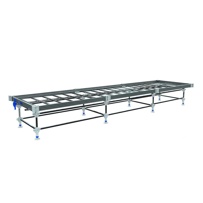 Rolling bench extender kit, 5ft, aluminum frame, on white background