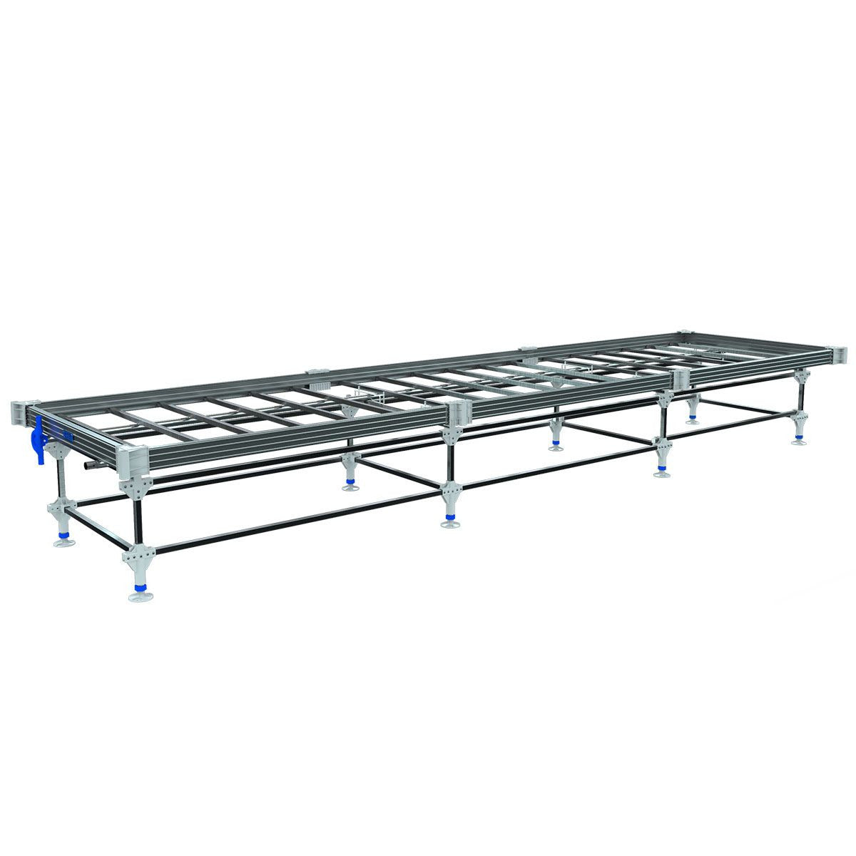 Rolling bench extender kit, 5ft, aluminum frame, on white background