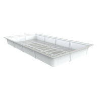 White plastic flood tray with grid insert, 3x6 dimensions.