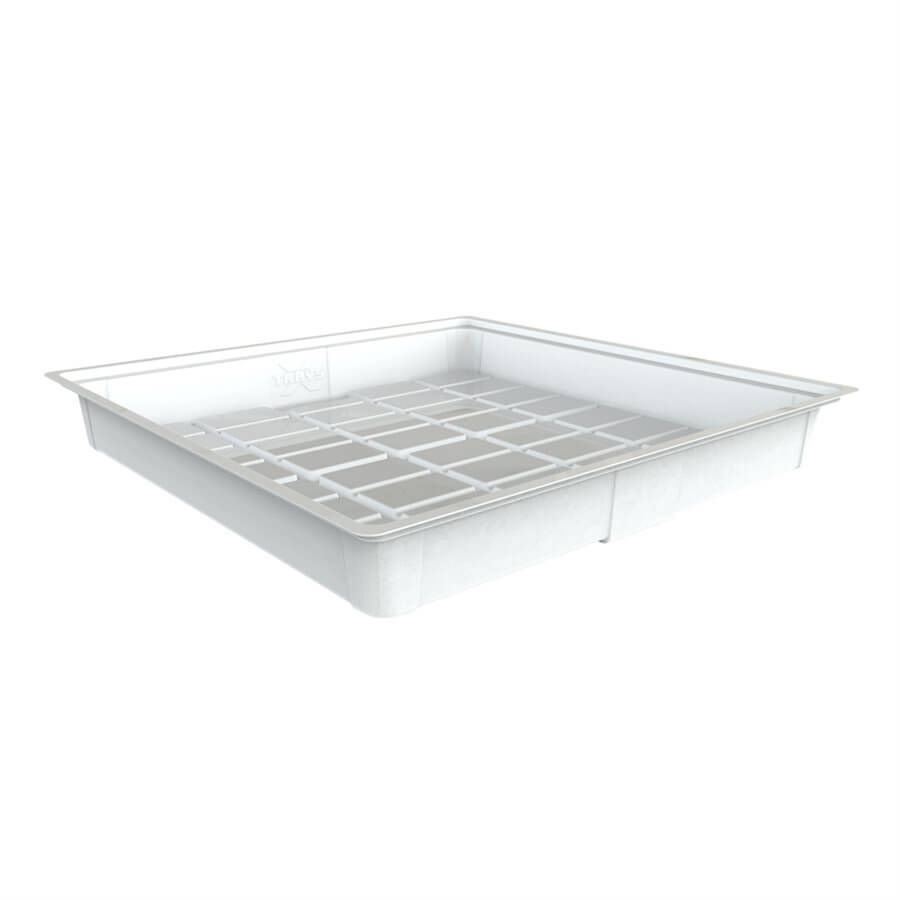 White 4x4 X-Trays Classic Flood Table with grid, clear background.