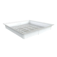 White 4x4 X-Trays Classic Flood Table with grid, clear background.