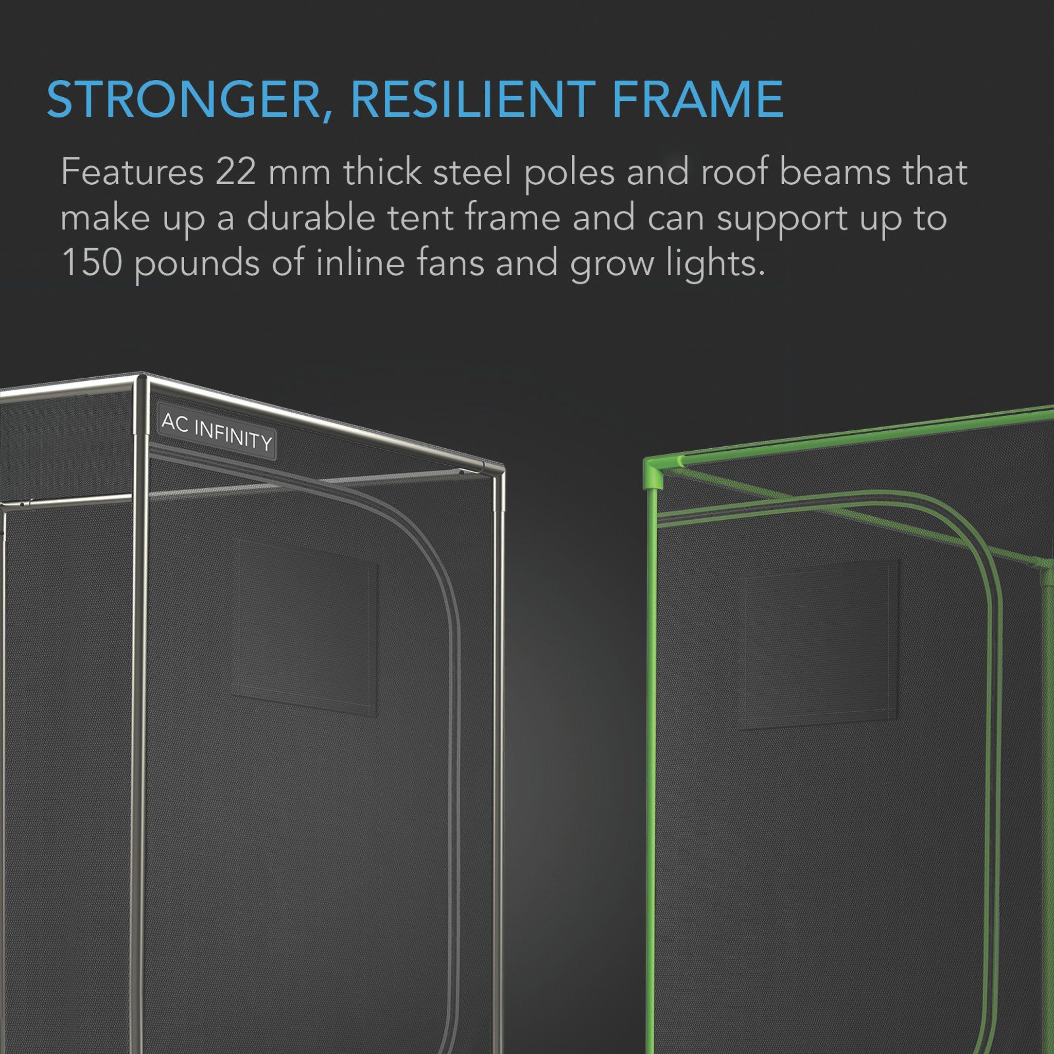 double grow tent AC Infinity CLOUDLAB 743D | 2-in-1 Advance Grow Tent