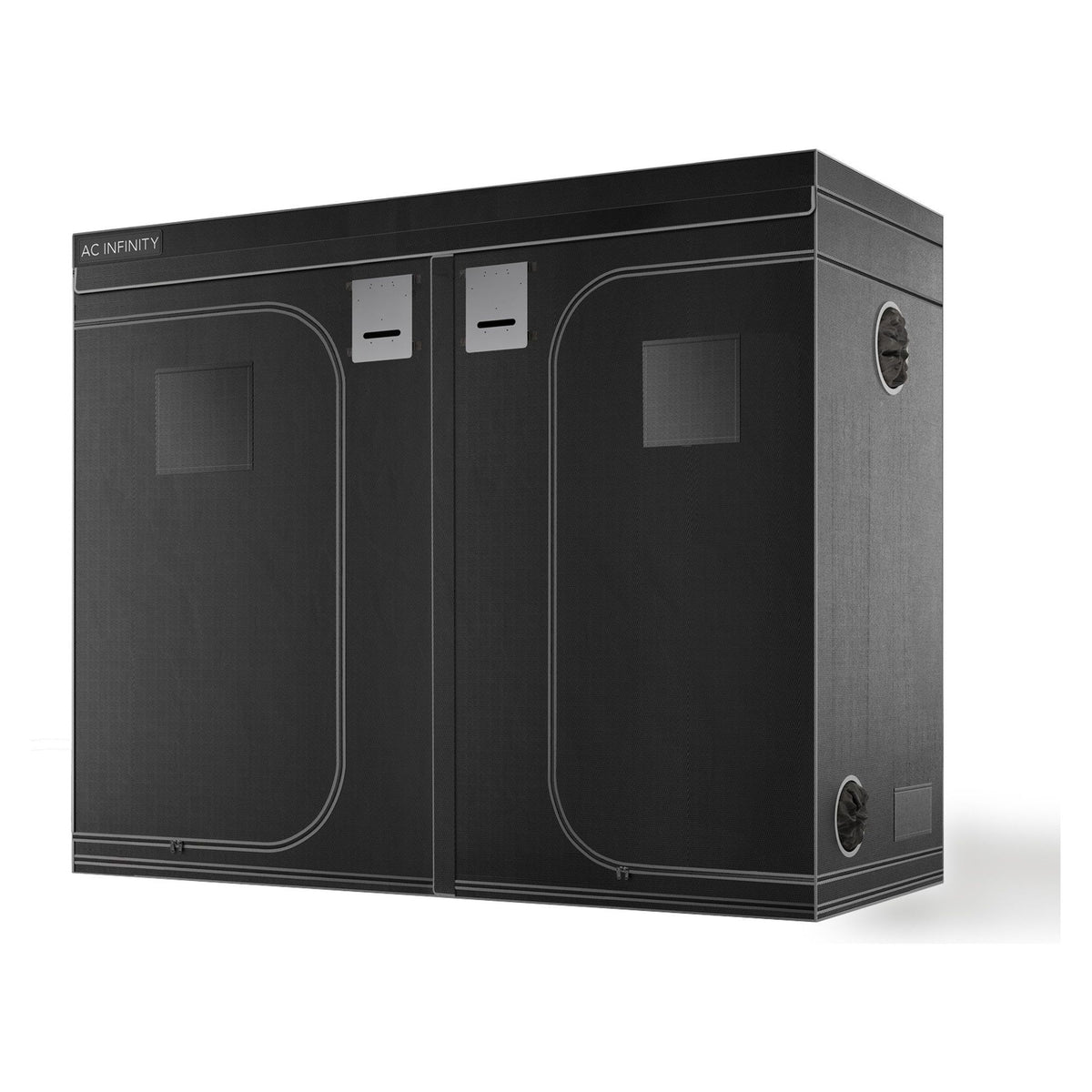 AC Infinity Cloudlab 8'x4'x6.8' grow tent with dual doors and ventilation ports.