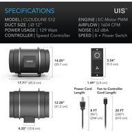 AC Infinity AC Infinity Cloudline S12 Inline Fan System