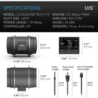 AC Infinity AC Infinity Cloudline T8 Inline Fan System