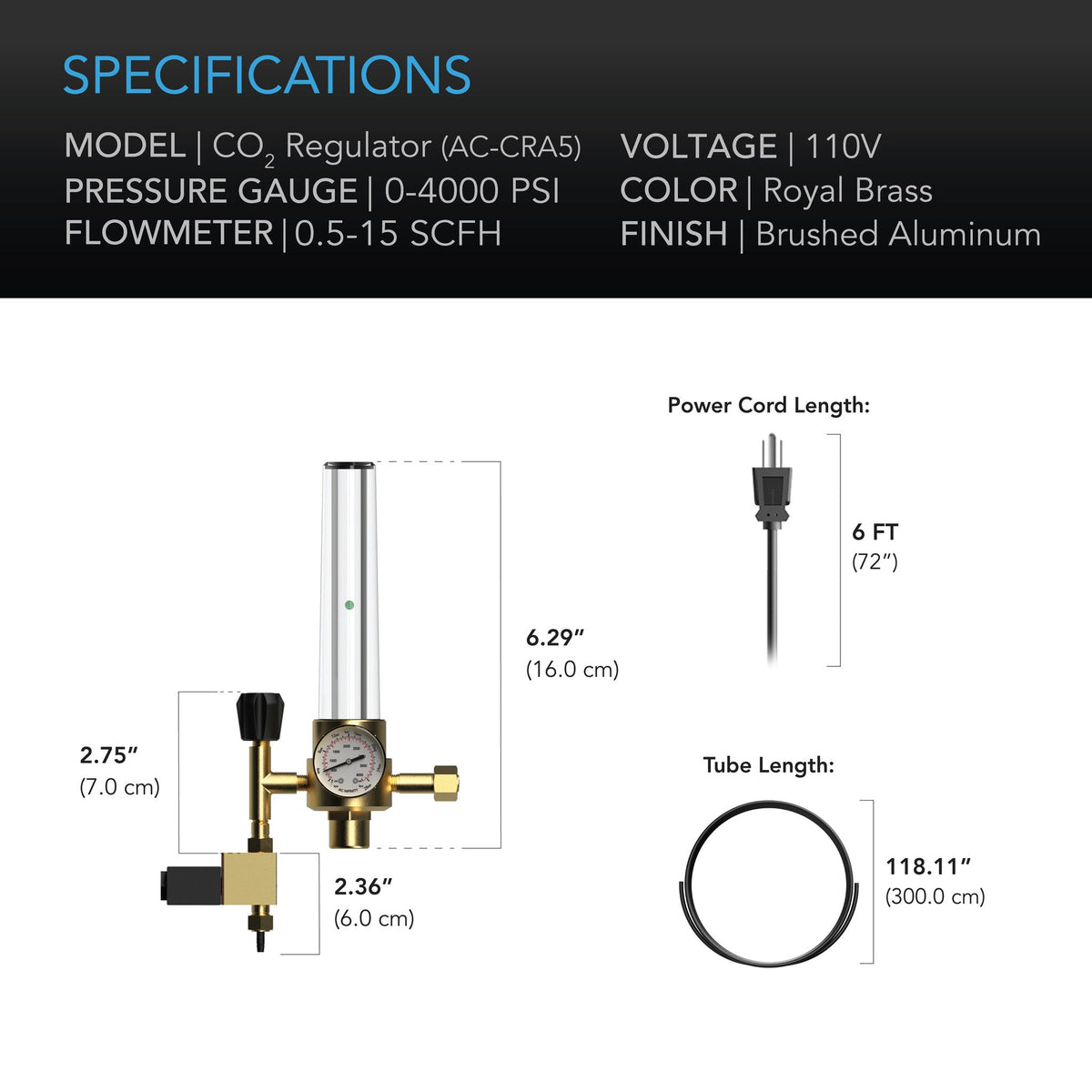 AC Infinity AC Infinity CO2 Regulator Smart Outlet Controller Specs