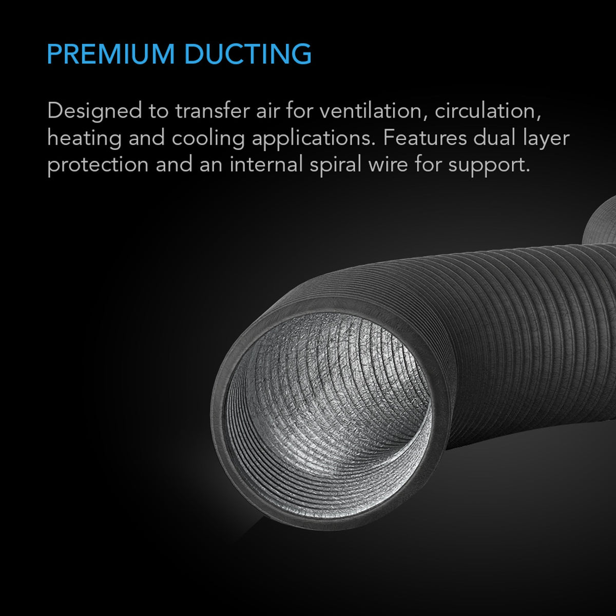 AC Infinity Flexible Four-Layer Ducting - (10&quot; x 8&#39;)