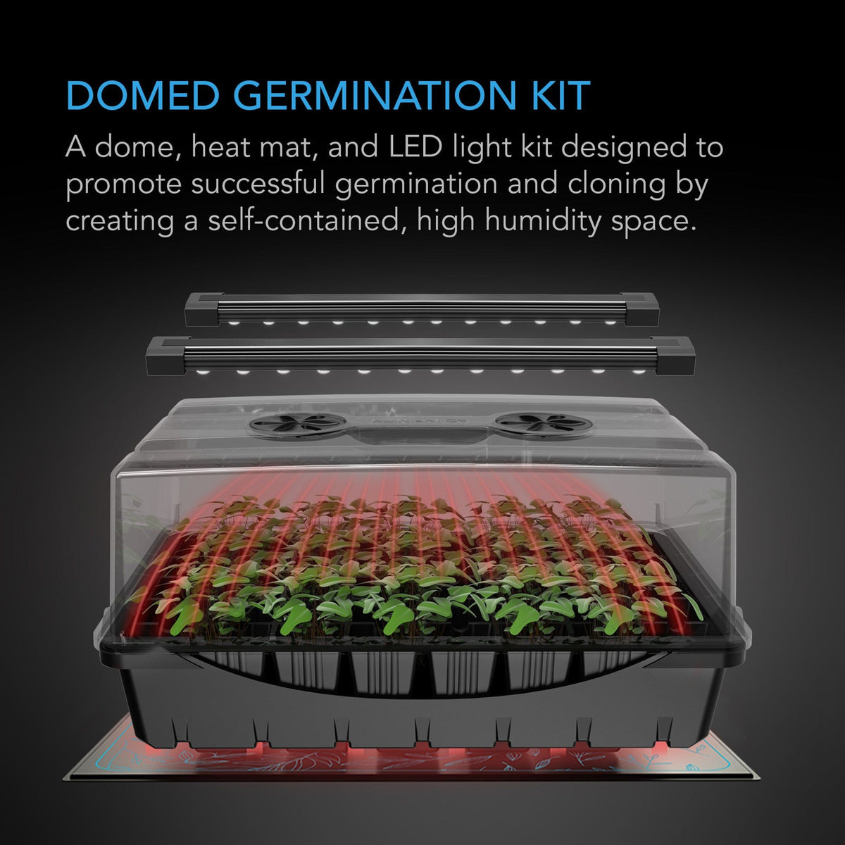 AC Infinity AC Infinity HMX5 5&quot; x 8&quot; Humidity Dome Germination Kit