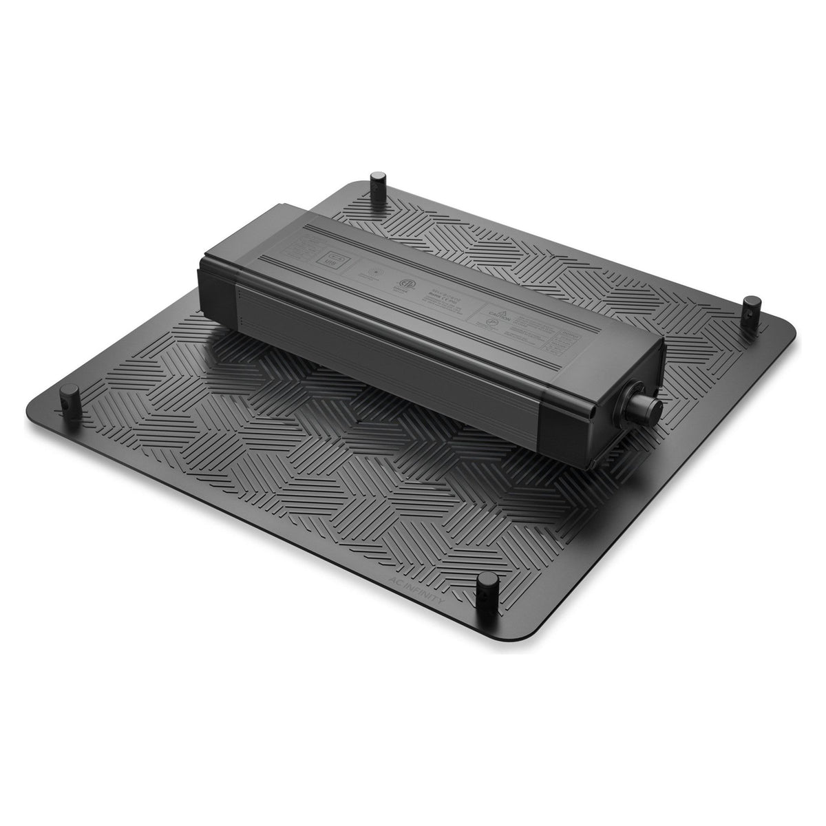 AC Infinity IonBoard S22 LED grow light on a black patterned base with white background.