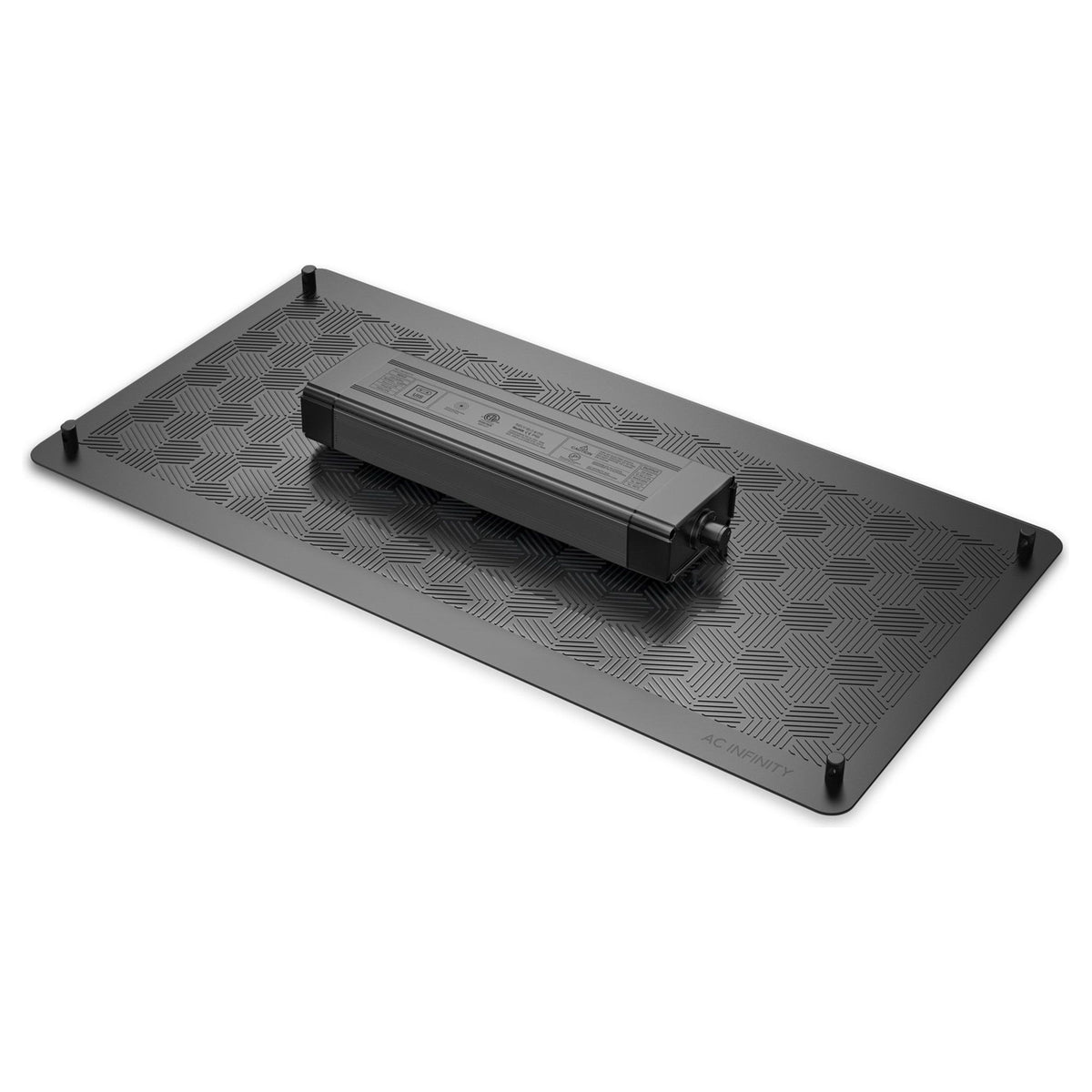 AC Infinity Ionboard S24 200W LED grow light on a black textured mat.