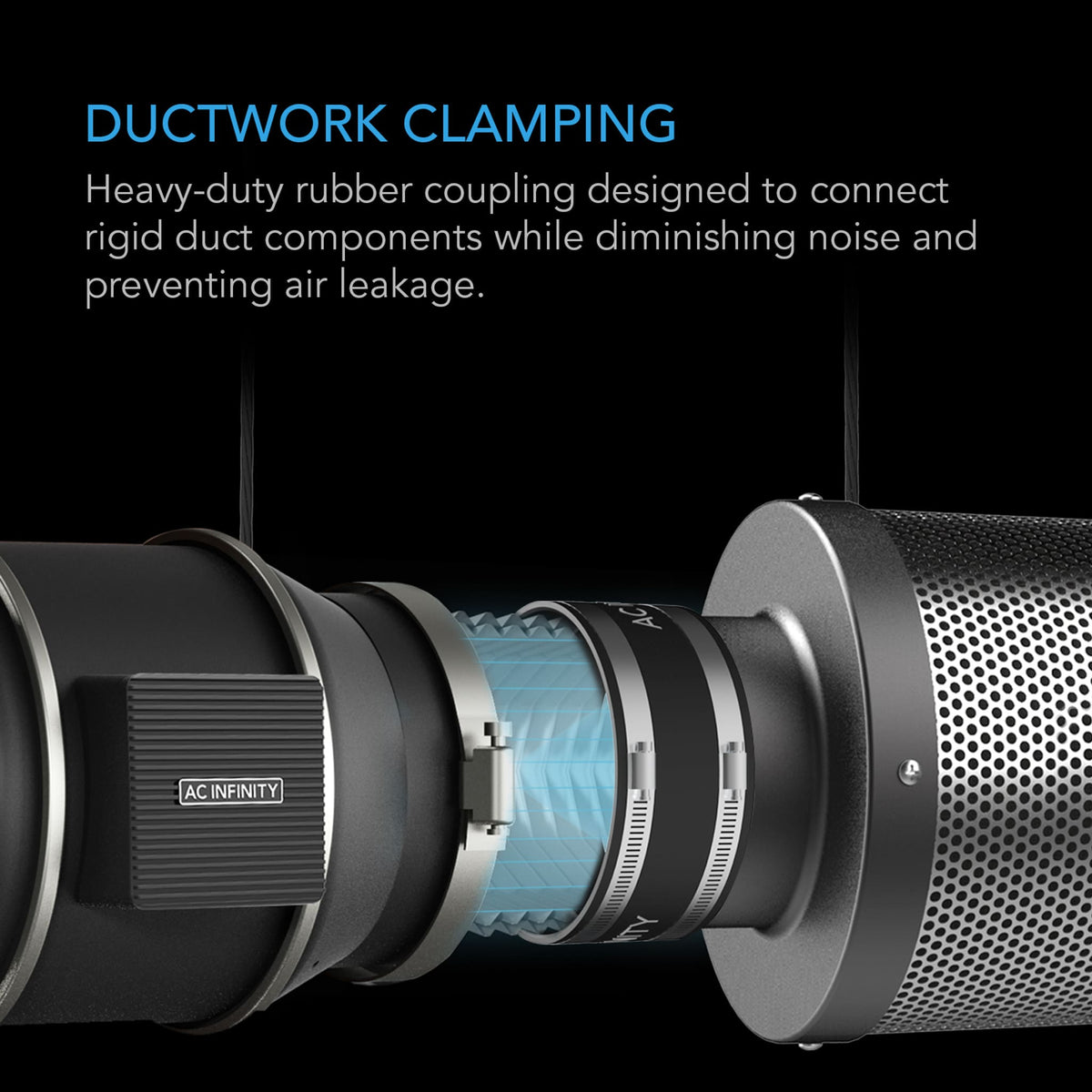 ACInfinityNoiseReductionClampandDuctCoupler-Clamping