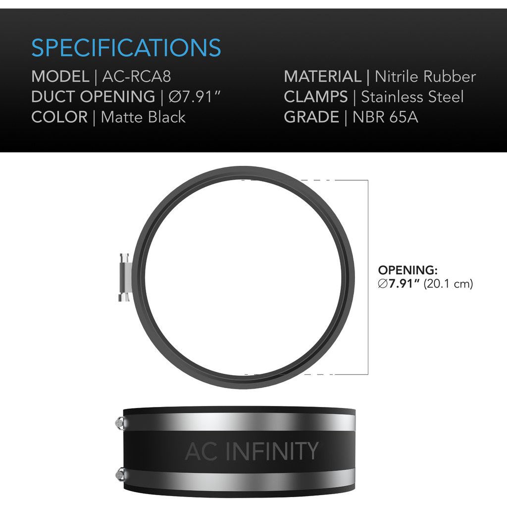 ACInfinityNoiseReductionClampandDuctCoupler-Specs