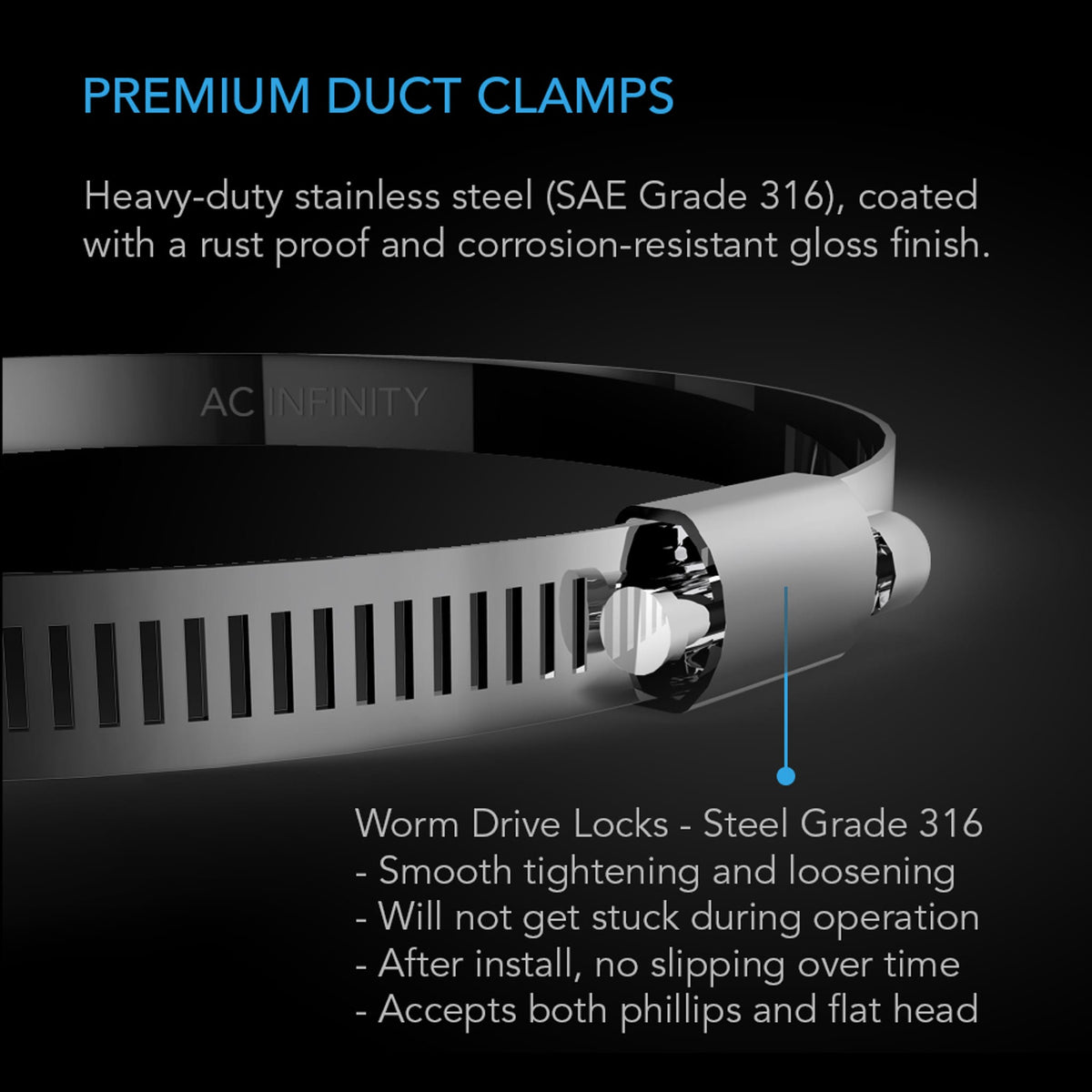 ACInfinityStainlessSteelDuctClamps-Premium