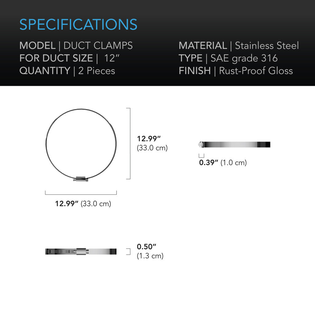 ACInfinityStainlessSteelDuctClamps-Specs