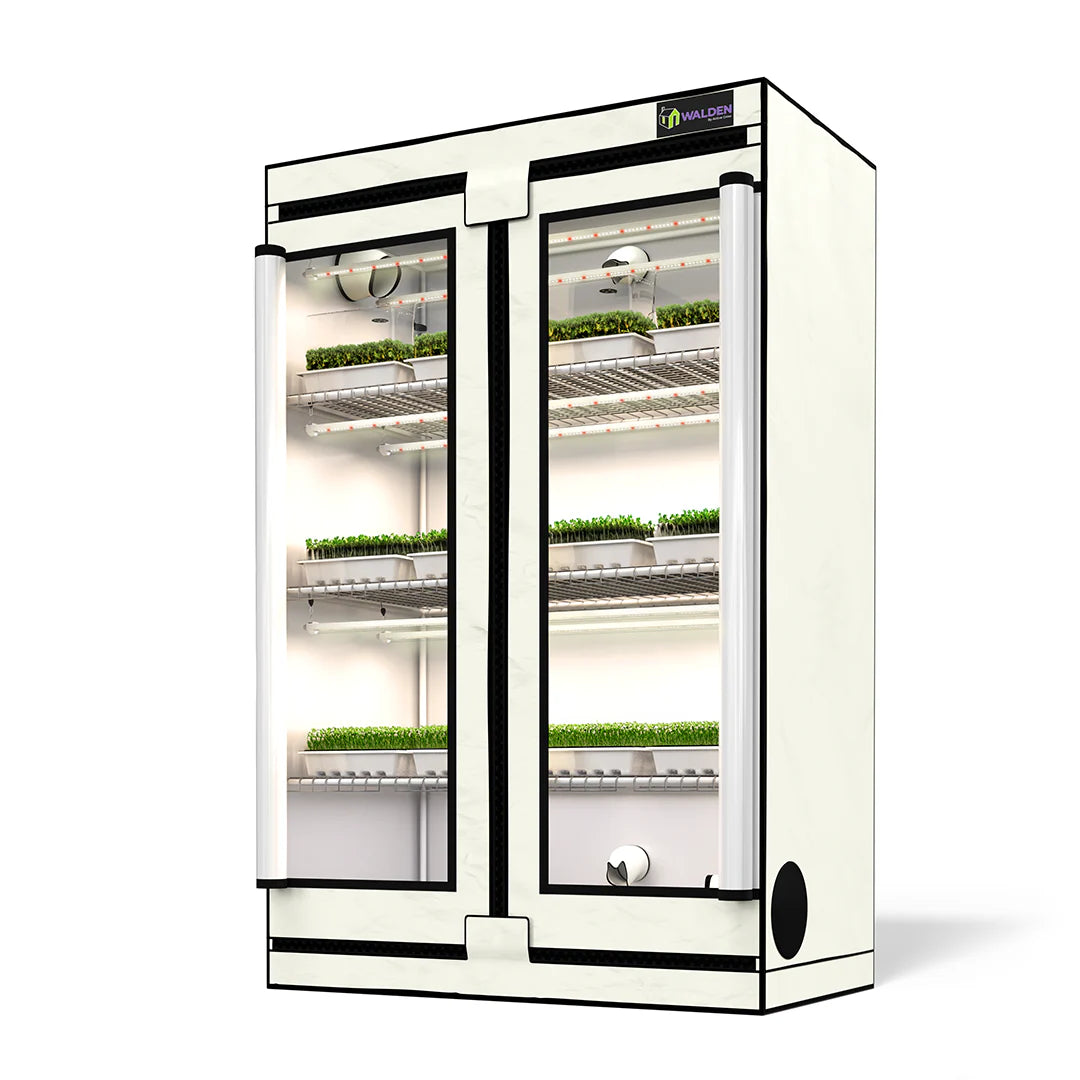 Microgreens & Herbs 3-Tier Walden White LED Grow Tent Kit
