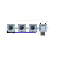 Alien Hydroponics RDWC - 3 Pot 1 Row 20L / Compact Header / With Air Pump