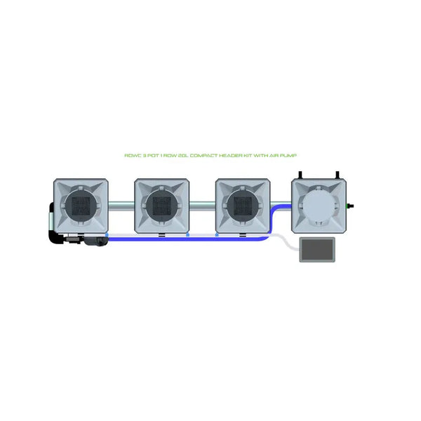 Alien Hydroponics RDWC 3 Pot System | Compact DWC Kit