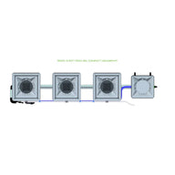 Alien Hydroponics RDWC - 3 Pot 1 Row 20L / Compact Header / Without Air Pump