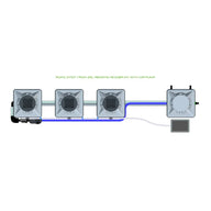 Alien Hydroponics RDWC - 3 Pot 1 Row 20L / Remote Header / With Air Pump